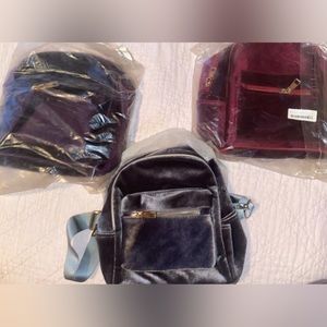 These are mini velvet book bags.